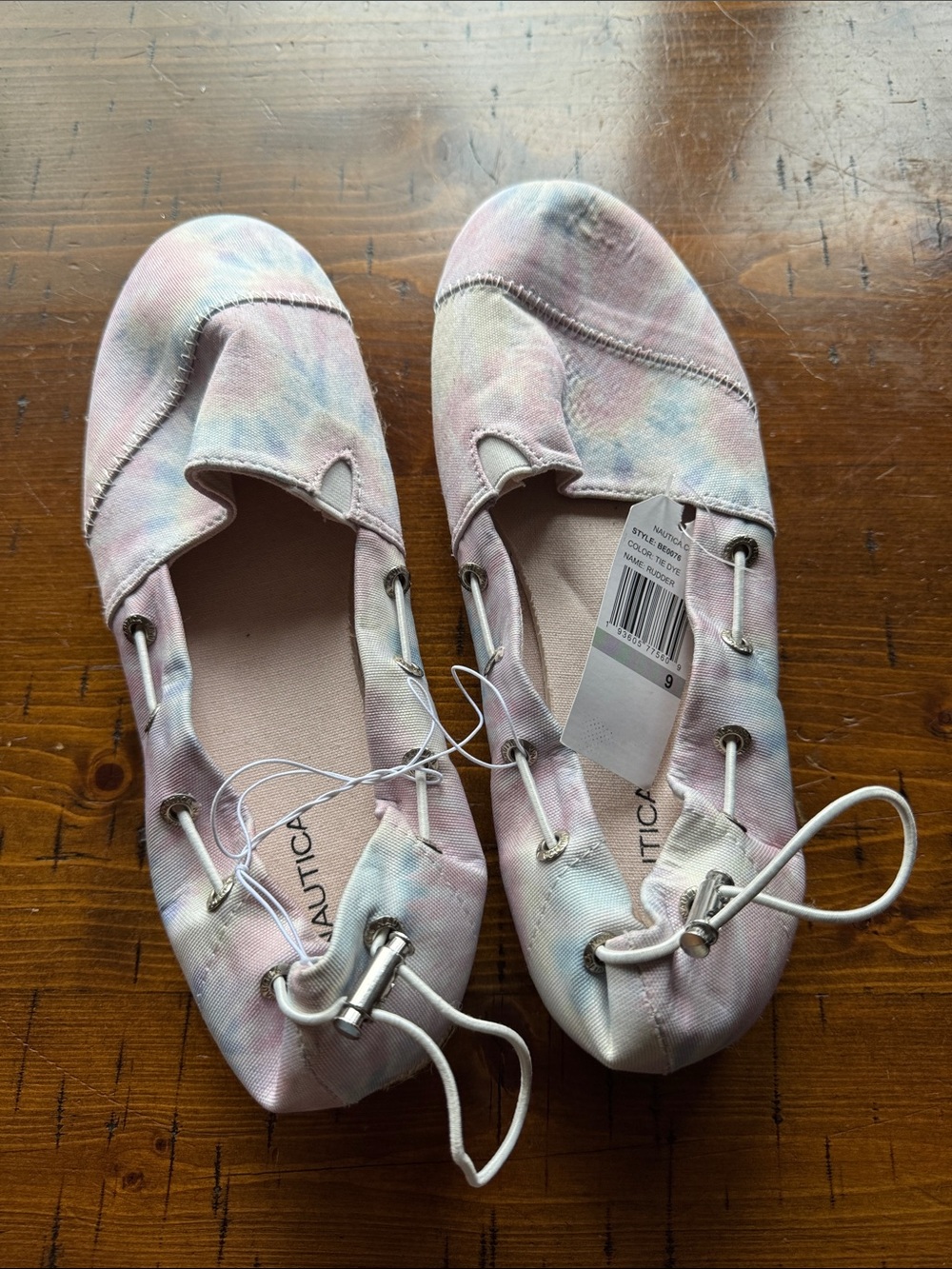 Nautica Women's Pastel Tie-Dye Slip-On Boat Shoes size 9 NWTS